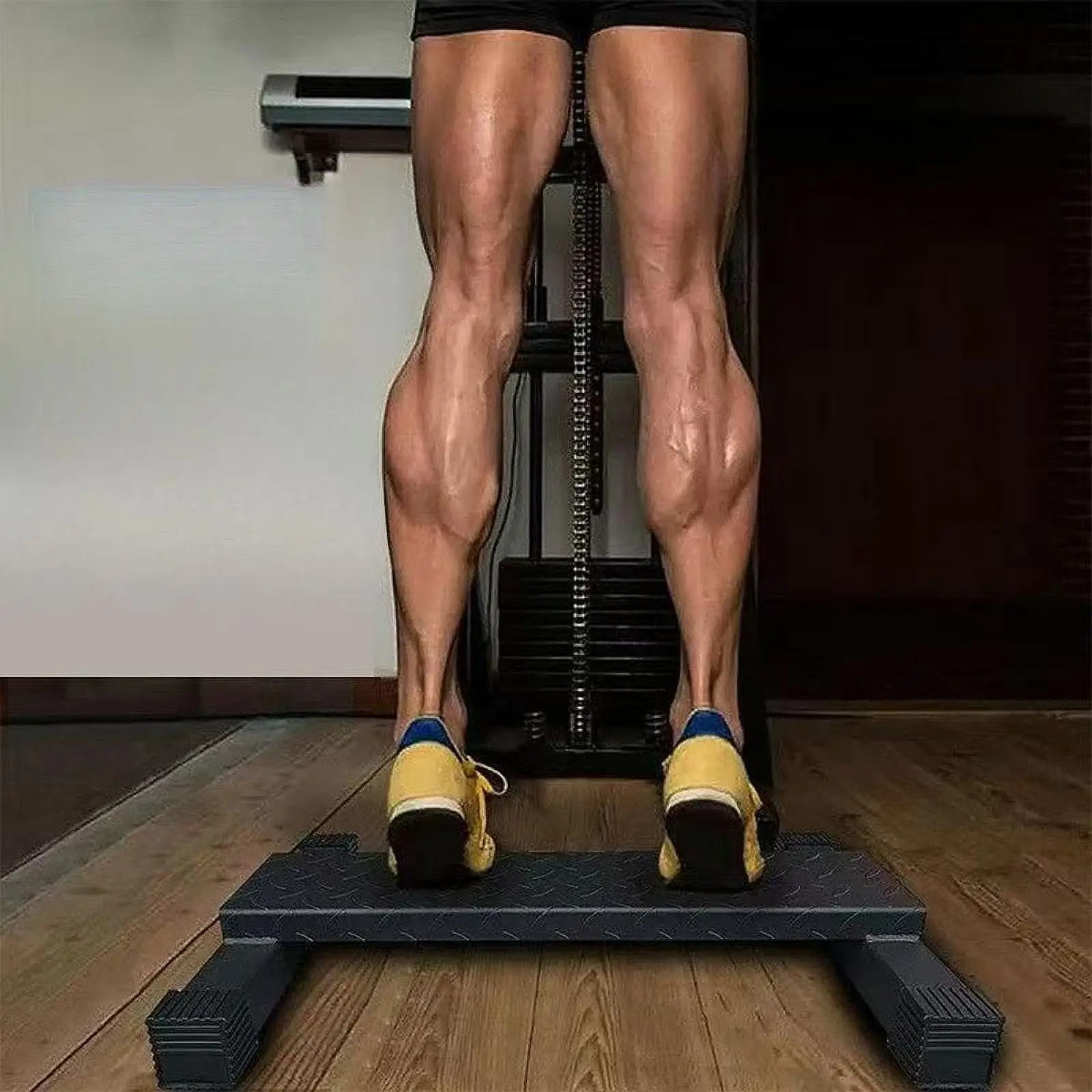

Calf Raise Bar Muscle Exercise Standing Foot Stretch Workout Non Slip Sturdy