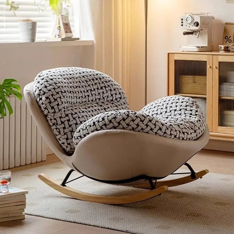 

Luxury Recliner Wooden Chair Home Nordic Cheap Bedroom Rocking Living Room Chairs Designer Comfy Sedie Da Soggiorno Furniture