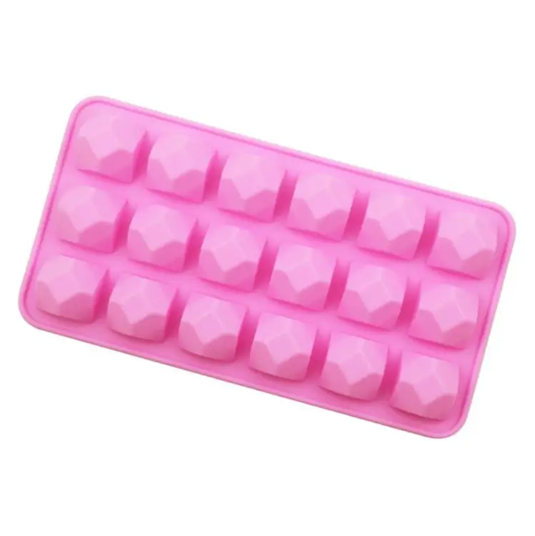 18 Cavity Diamond Silicone Mold for Candy Chocolate Cake Jelly and Pudding Non-Stick Ice Cube Mold Baking Tools  SN4338