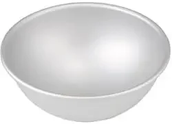 Forma de hemisfério para bolo, 2,75 x 1,4 polegadas, prata