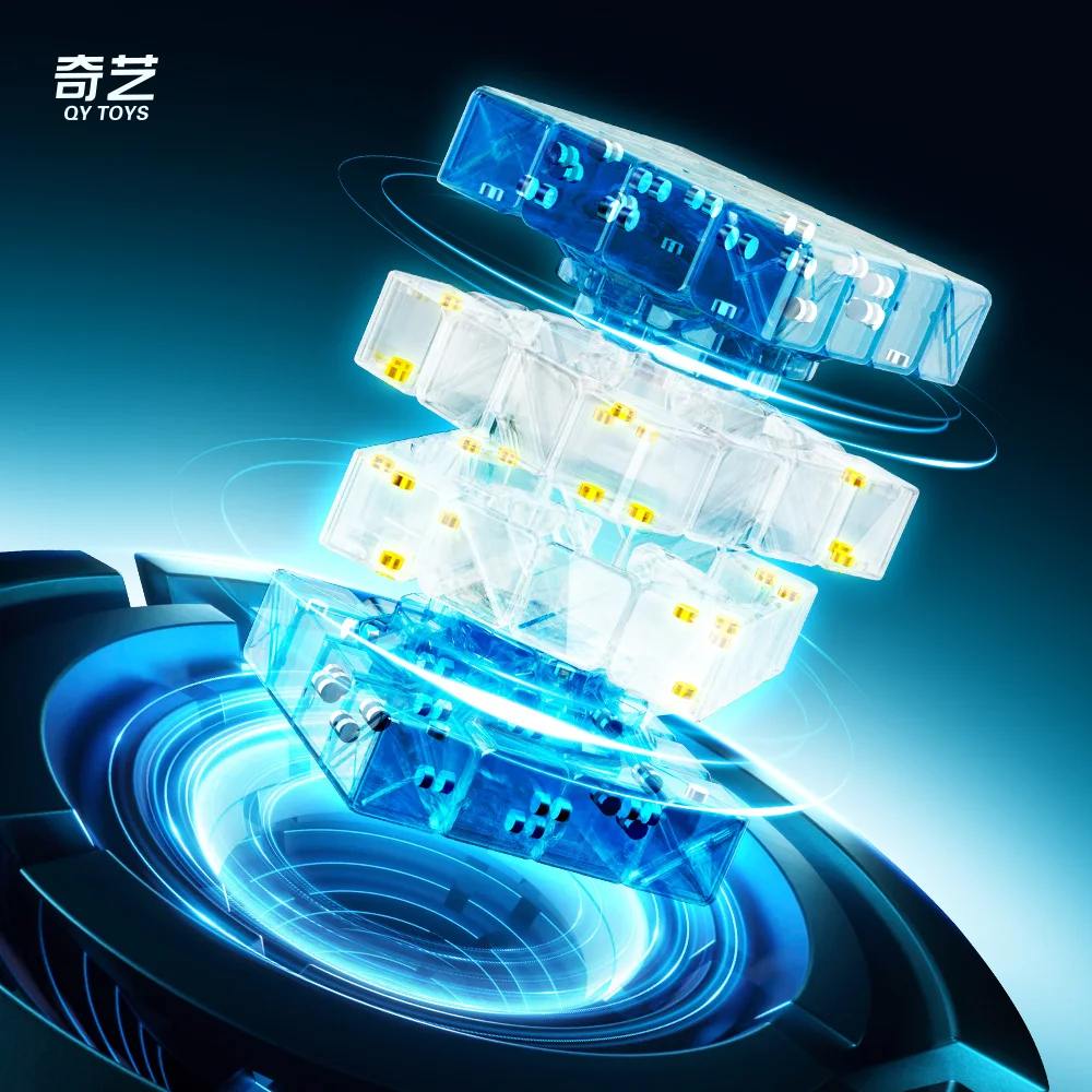 [Picube] QiYi 4x4x4 المحارب 4x4 مكعب سرعة 4 طبقات Cubo Magico بدون ملصقات لعبة ألغاز سحرية مكعب لـ Cubo Speedcube مطلي بالأشعة فوق البنفسجية