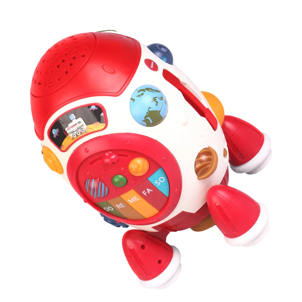 Children Percussion Instrument Drum Rocket Children’s Toys Plastic Knocking Multifunction Musical