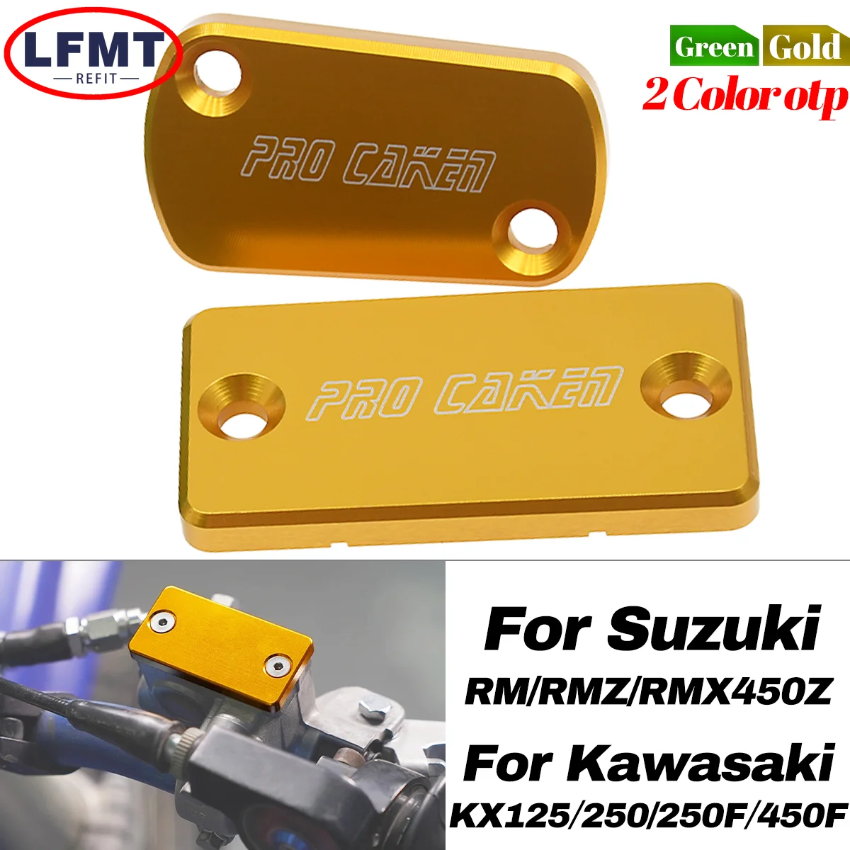 

For Suzuki RM125 RM250 RMZ250 RMZ450 RMX450Z RM RMZ 125 250 450 450Z Motorcycle CNC Front Brake Clutch Fluid Reservoir Cover Cap