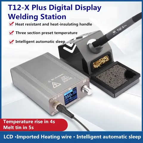 OSS T12-X 플러스 납땜 스테이션, T12 팁 전자 납땜 다리미, BGA PCB 전화 수리 용접 플랫폼 재작업 도구