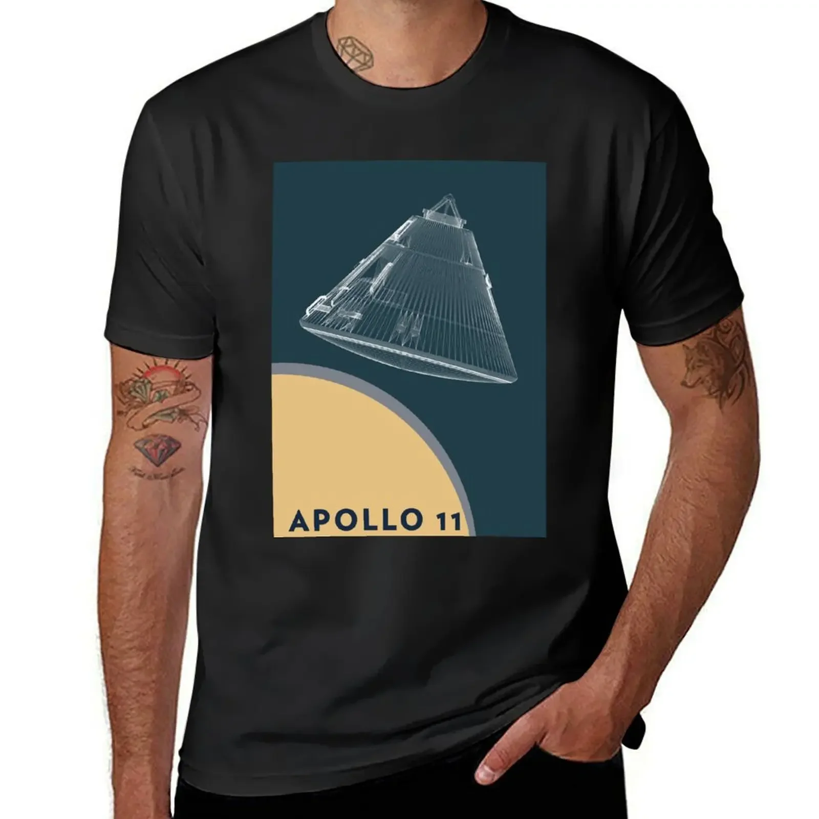 

Apollo 11 landing module T-Shirt oversized t shirt graphics blue archive mens funny t shirts