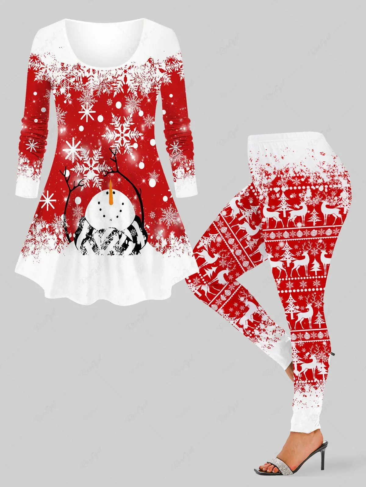 

2023 New Christmas Pajama Set Women's 3D Print Snowflake Snowman Tree Branch Elk Daily Casual Home Sleepwear Outfits XS-6X