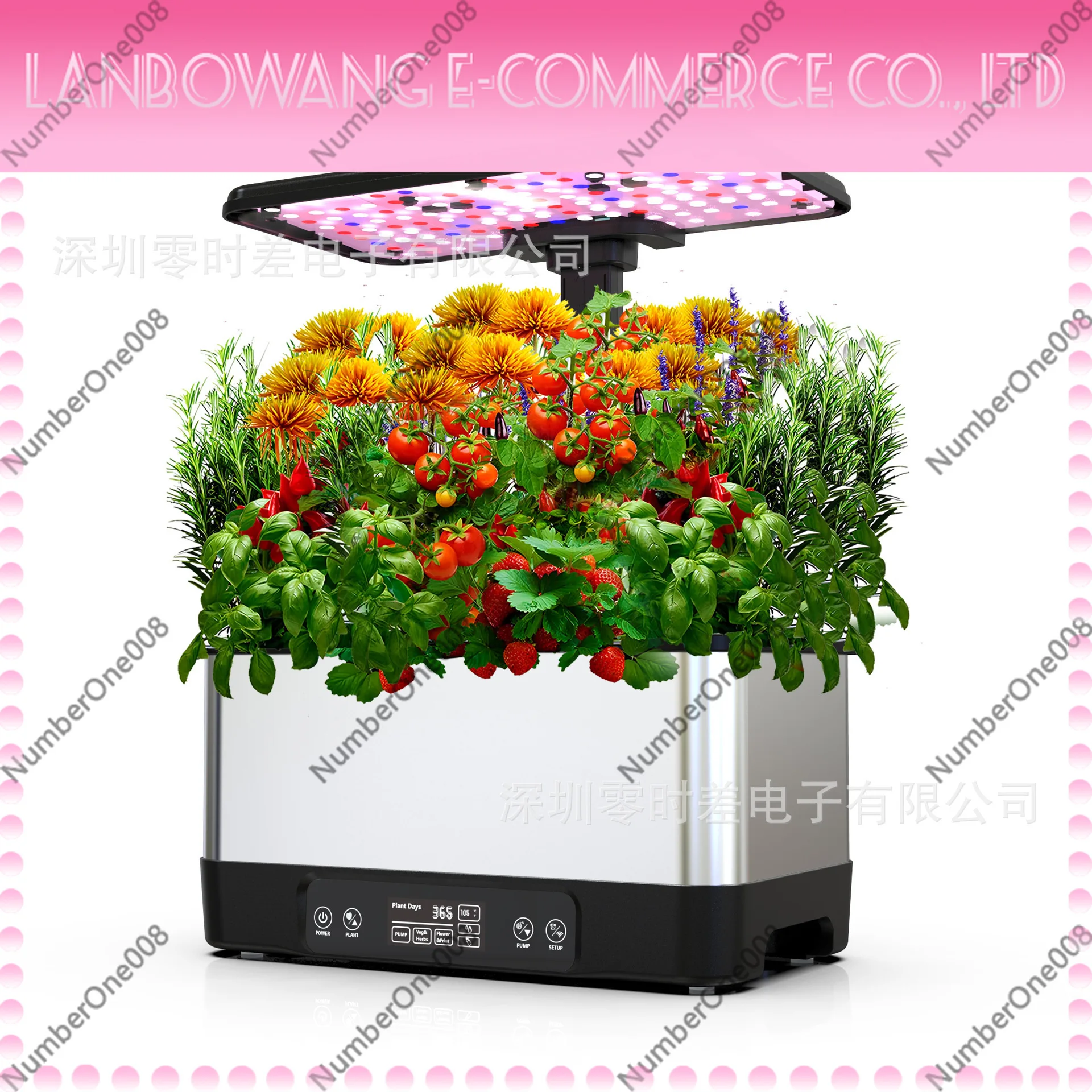 Smart Hydroponic Growing System Indoor Plant Germination Kit with APP Control LED Display Metal Shell for Home Garden