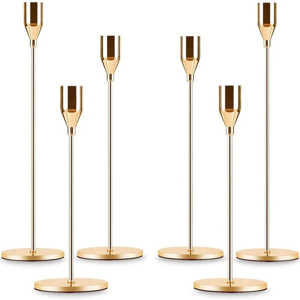 3Pc/Set Metal Candle Holders Fashion Simple Table Decoration Party Living Room Candlestick for Wedding Anniversary