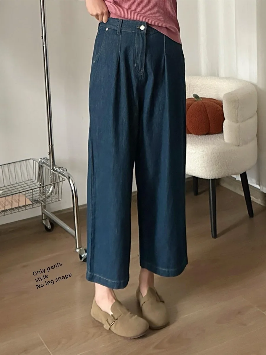 

High Waist Straight Leg Jeans Women's Summer Thin Loose plus Size Slimming Casual Wide Leg Pants Casual Loose Fit Jeans