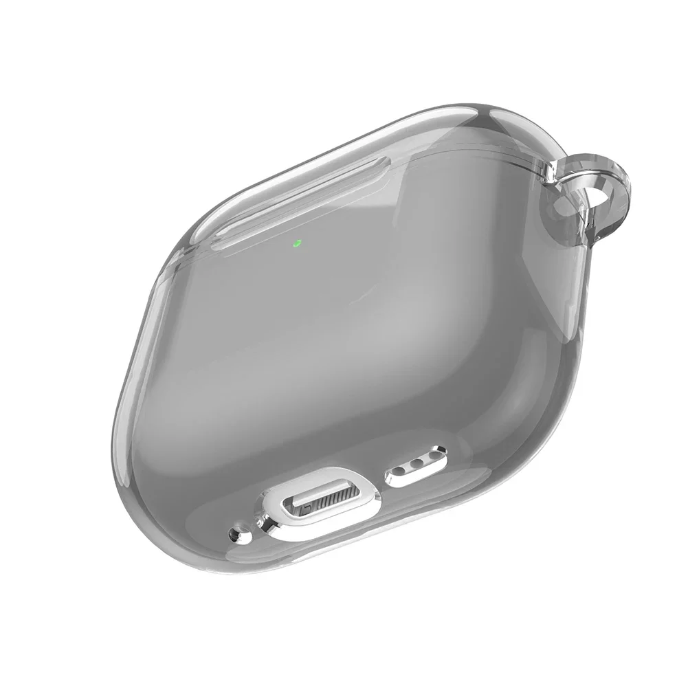 Soft TPU Shockproof Clear Case Cover for Apple AirPods 4 2024 with Carabiner and Anti Fall Protection image 5