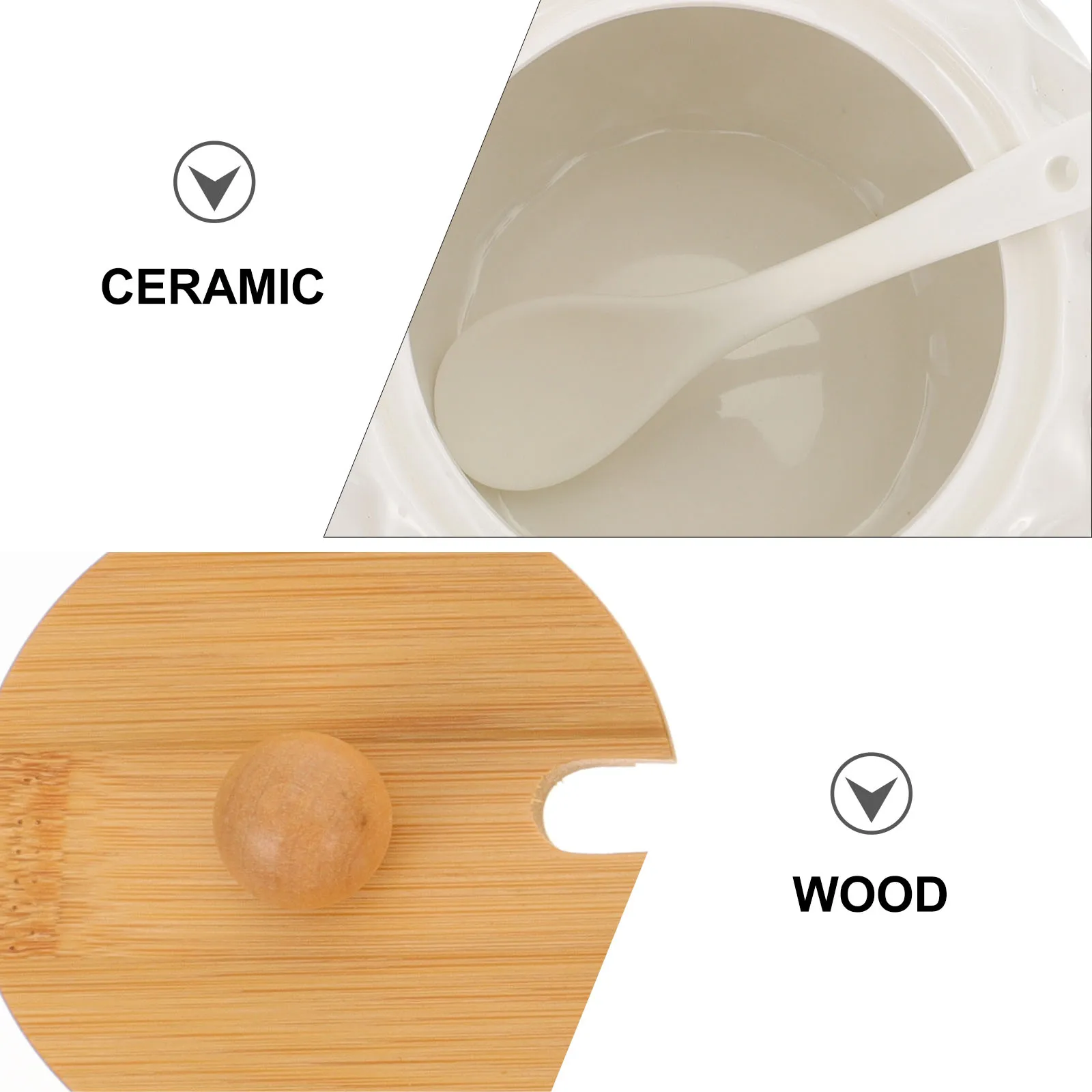

1 set 1 Set Ceramic Seasoning Jar Storage Pot Kitchen Condiment Container Dustproof Sealed Spice Jar For Home Restaurant Use