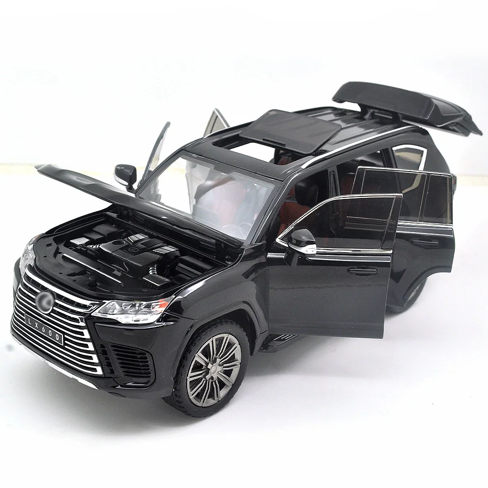 1/32 suitable for Lexus LX600 die-casting metal alloy model car sound and light pull-back series children\'s toy gifts