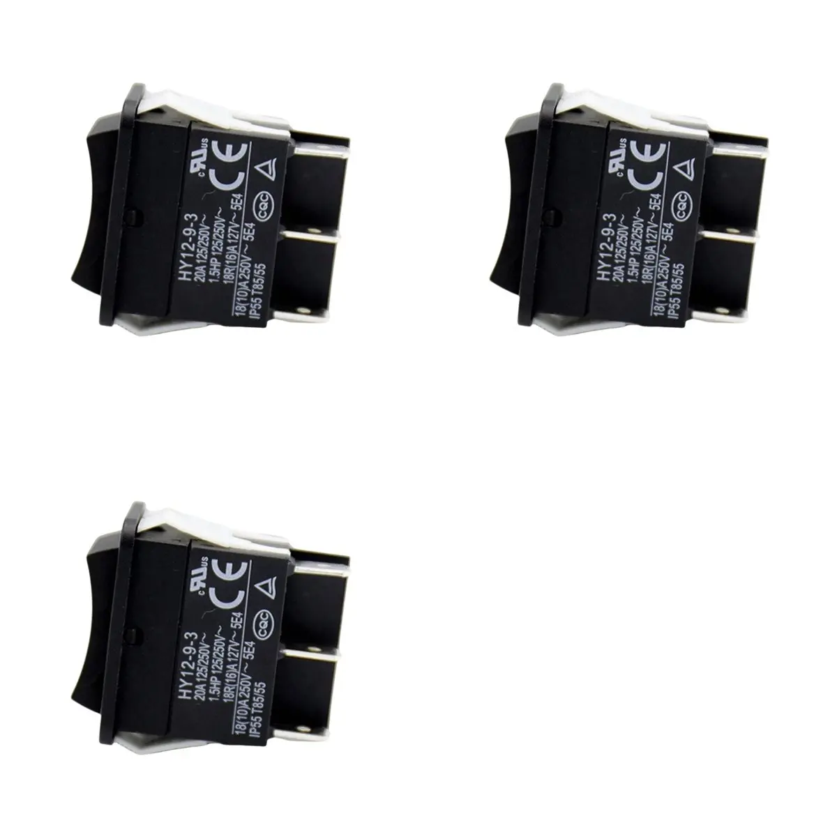 update. 3X Rocker Switch, HY12-9-3 6Pins Industrial Electric Rocker Switch 125V/250V Pushbutton