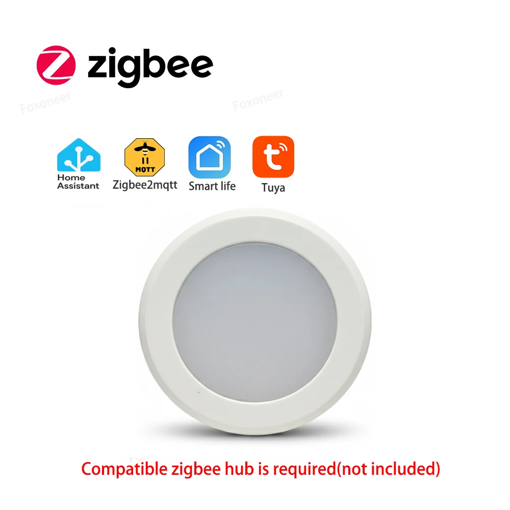 Tuya ZigBee Smart Lichtsensor, Helligkeits- und Beleuchtungsmelder, Batteriebetrieben, Unterstützt Home Assistant und Zigbee2mqtt