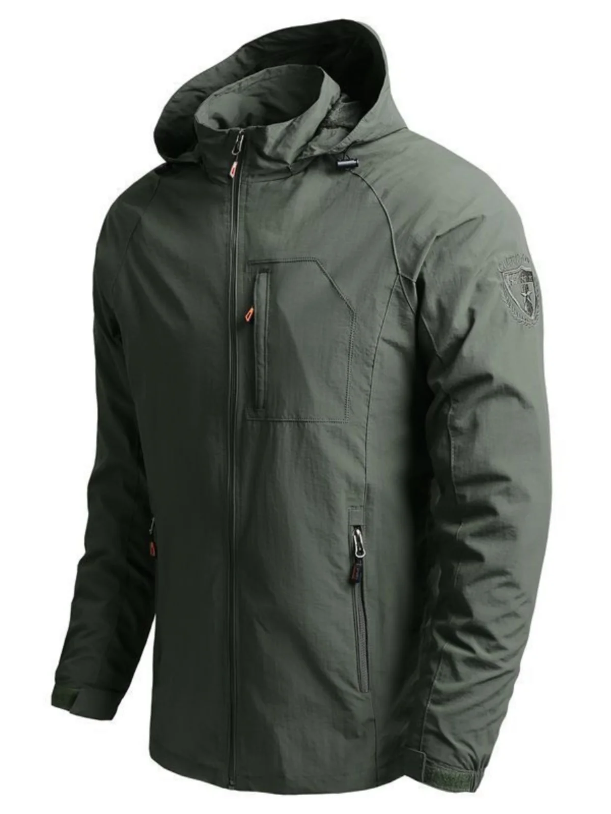 

Loose Men's Spring Autumn Jaet Outdoor Windbreaker Coat Youthful Modern Sle Long Sve Zipper Closure Outerwear