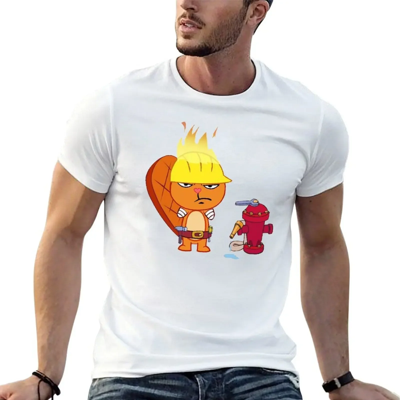 Happy tree Friends T-Shirt pour un garçon saint valentin boutique vêtements coton homme t-shirts nouvelle édition t-shirts pour hommes pack