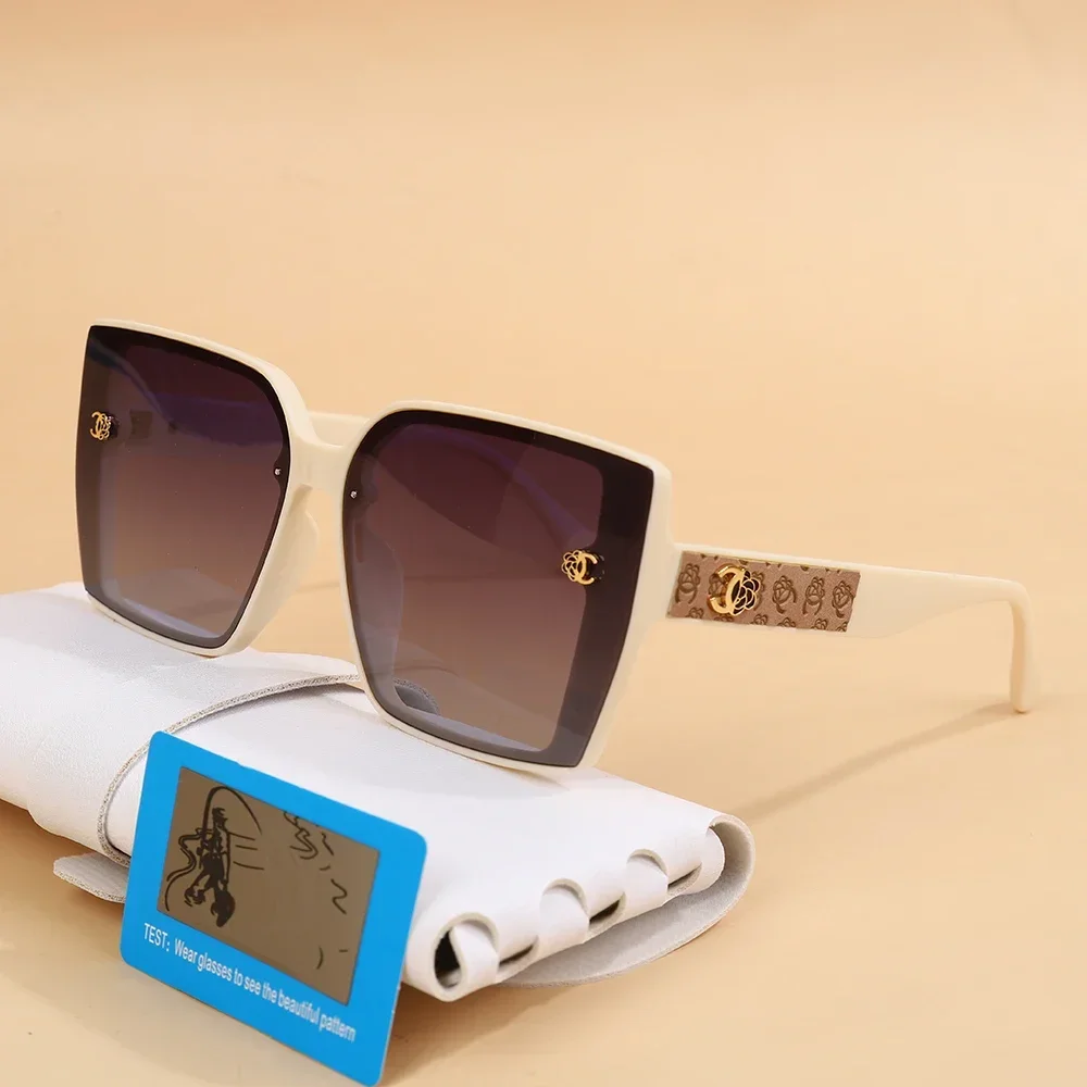 

2025 Fashion Polarized Brand Designer Sunglasses Women Square Oversized Letter Shades Ladies Rays UV400 Trendy Glasses Eyewear