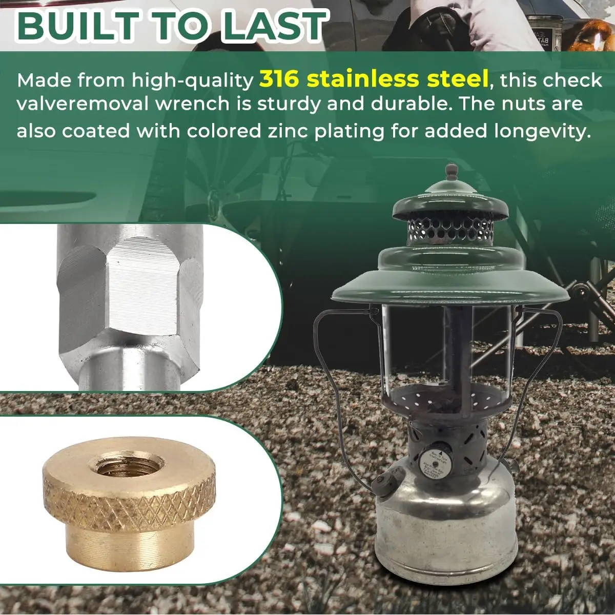 For furnace lanterns Repair tool Coleman double end check valve removal Wide Narrow tool 220b and Up