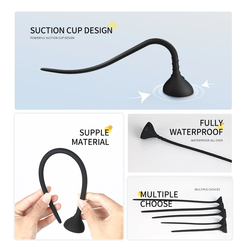 Glands Powerful Suction Cups Urethral Catheter Penis Plug Urethra Sound Dilator Man Chastity Horse Eye Stick Sex Toy For Men 18