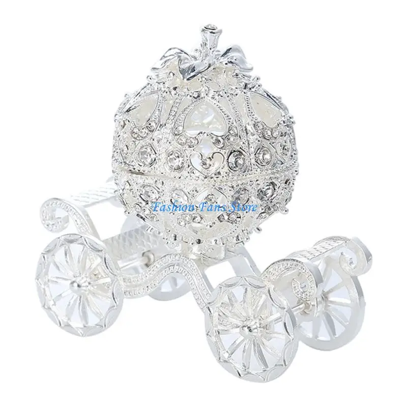 مربع المجوهرات على الطراز الأوروبي مربع هالوين عربات اليقطين ديكورز متين