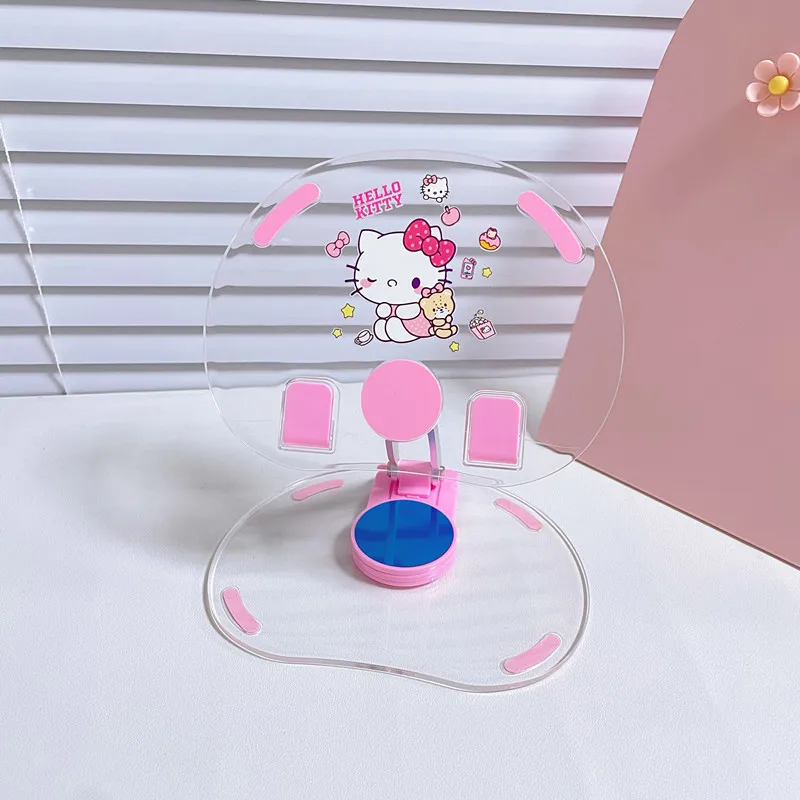 

Hello Kitty Phone Stand Cute Girl Cartoon Acrylic Foldable Phone Tablet Stand Anime Desktop Ornament Toy Kawaii Gift Wholesale