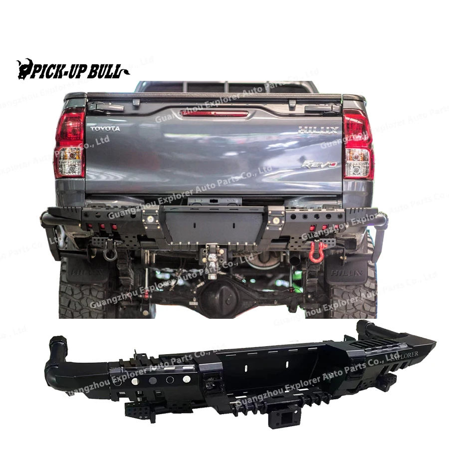 

Pick Up Open-N Rear Bumper For Hilux Revo Rocco 2021+ Steel Rear Bumper Bar Auto Part For Hilux 2021+ Rear Bumper Accessories