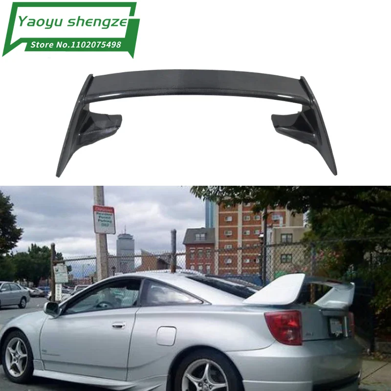 For TOYOTA CELICA Rear TRUNK SPOILER 2000-2005 WITH LED LIGHTS High Quality ABS Plastic Car Spoiler Trunk Boot Wing Spoiler