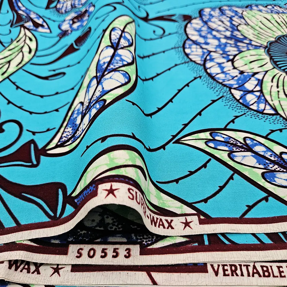 تصميم جديد 2025، نسيج شمع سوبر هولاند عالي الجودة، قماش الخاصرة الأفريقية، نسيج شمع قطن 100% للملابس #5