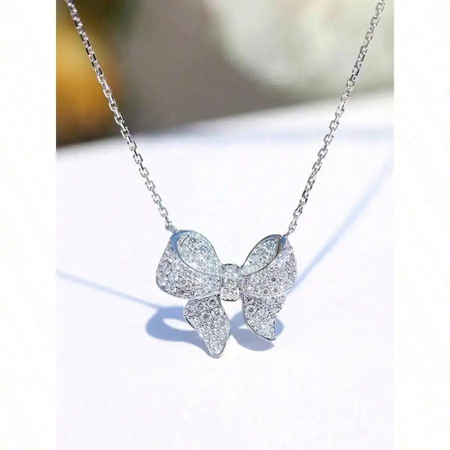 Collar con colgante de circonita cúbica, delicado collar tipo gargantilla para San Valentín, para mamá, para el Día de la Madre, regalo