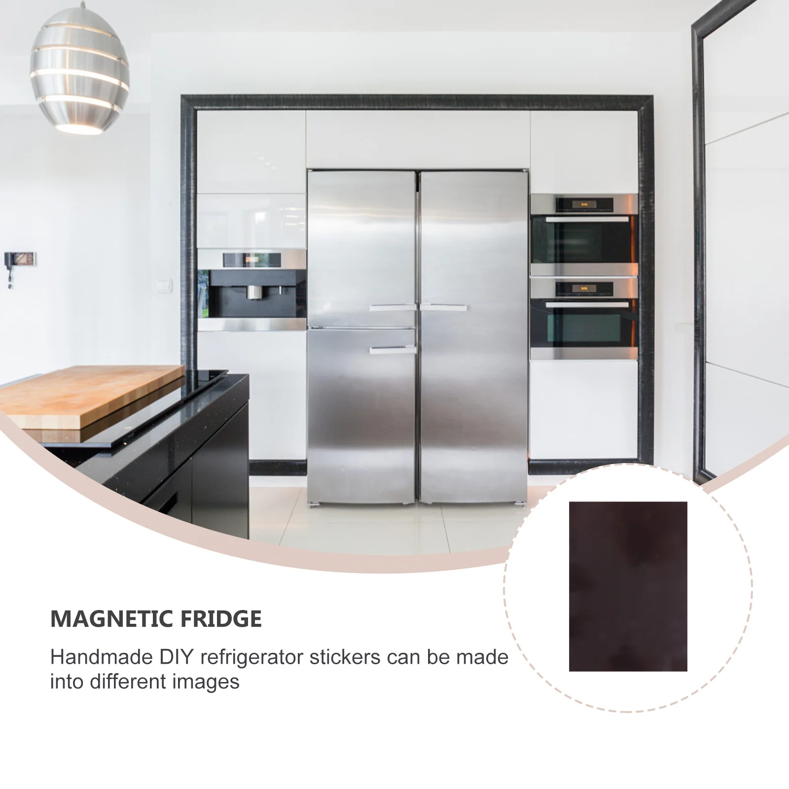 لفة أوراق الورق المغناطيسية للمشروعات اليدوية، مادة مغناطيسية مرنة ذاتية اللصق لتزيين المكاتب المنزلية، حجم مخصص #5