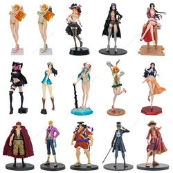 Anime Figure One Piece Luffy Nami Robin Reiju Yamato Boa Hancock Carrot Sabo Marco PVC Collection Model Dolls Toy For Kids Gifts