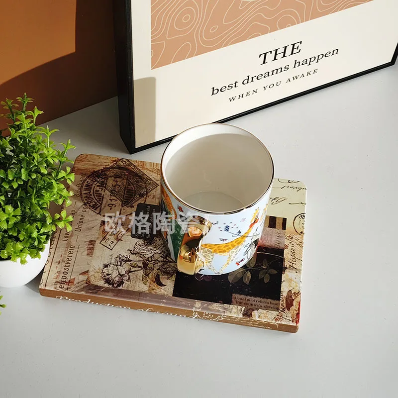 

Кофейные чашки из костяного фарфора с блюдцами, чайные чашки, посуда, идеально подходит для утреннего кофе, послеобеденного чая, домашнего использования и ежедневного обеденного питания