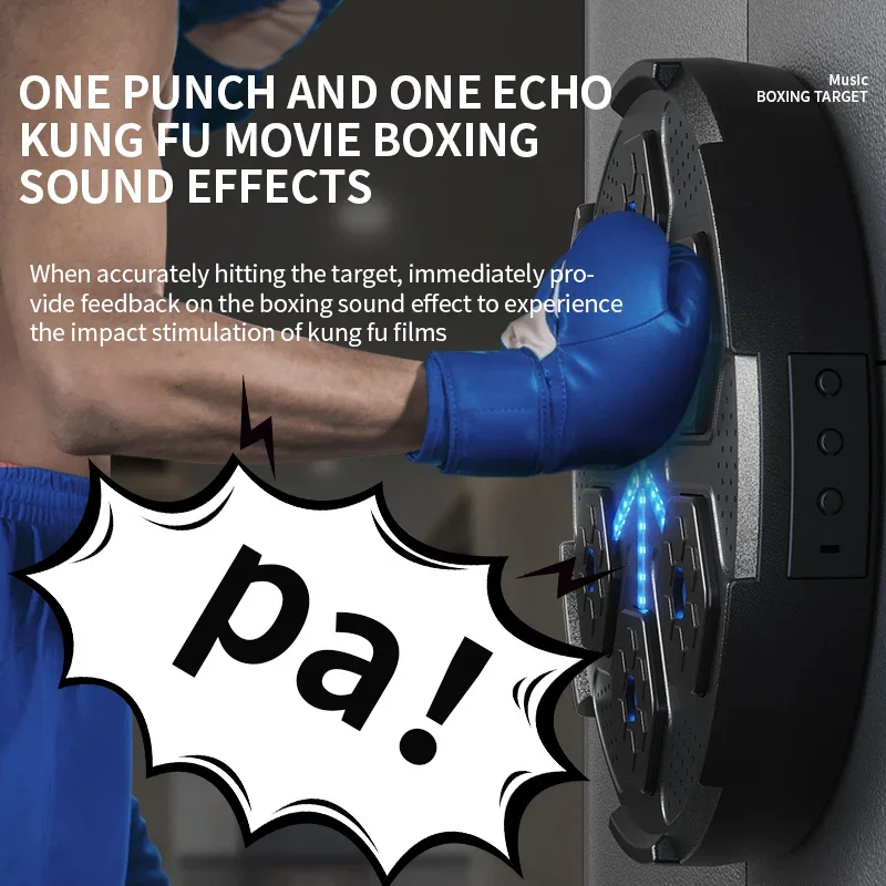 New Smart Music Boxing Machine Adult/Children Sports Fitness Boxing Trainer Home Exercise Response Training Boxing Wall Target