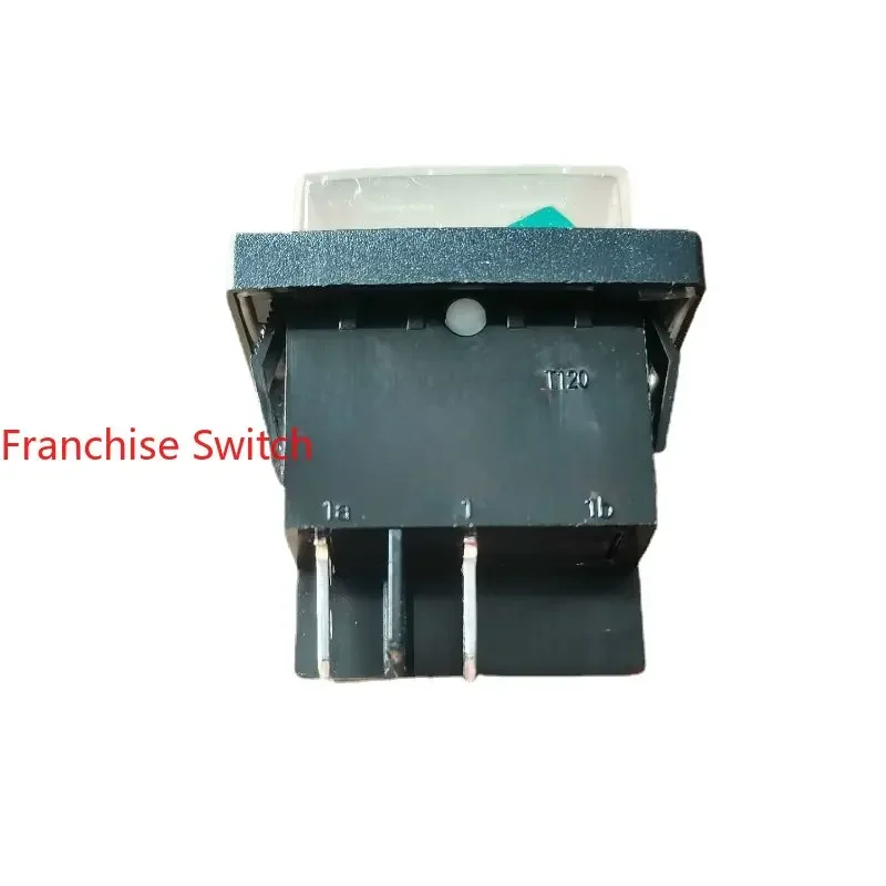 

10PCS Ship Type Switch Self Resetting 4-pin Green TH3 Opening 22 * 28MM With Waterproof Cap 15A