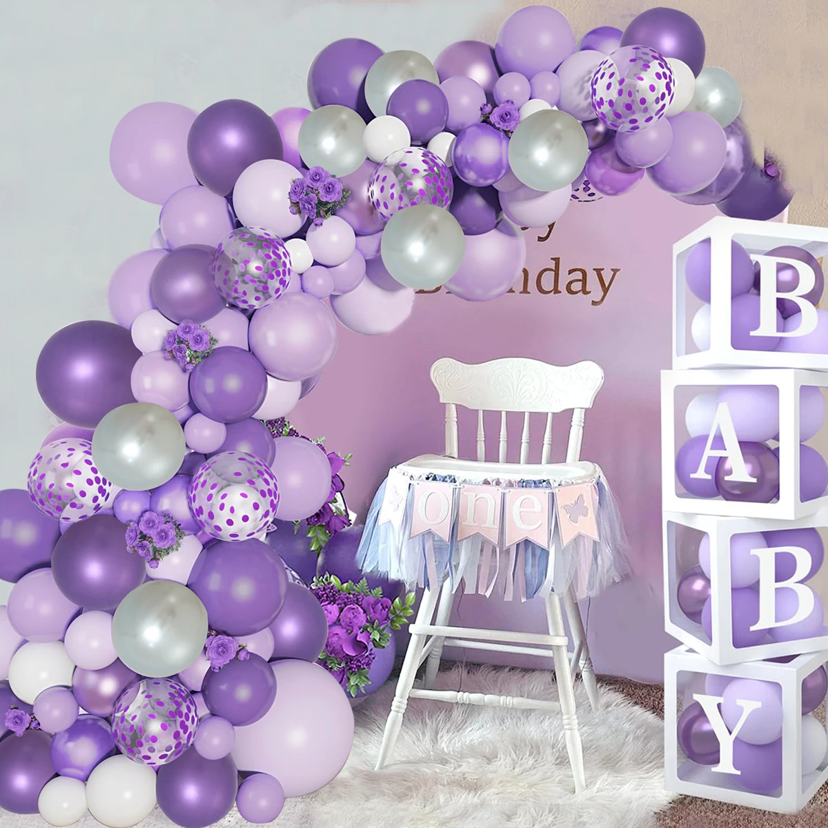 

Purple Balloon Garland Arch Kit Birthday Wedding Party Decorations for Home Purple Balloon Kit Birthday Baby Shower Party Supply