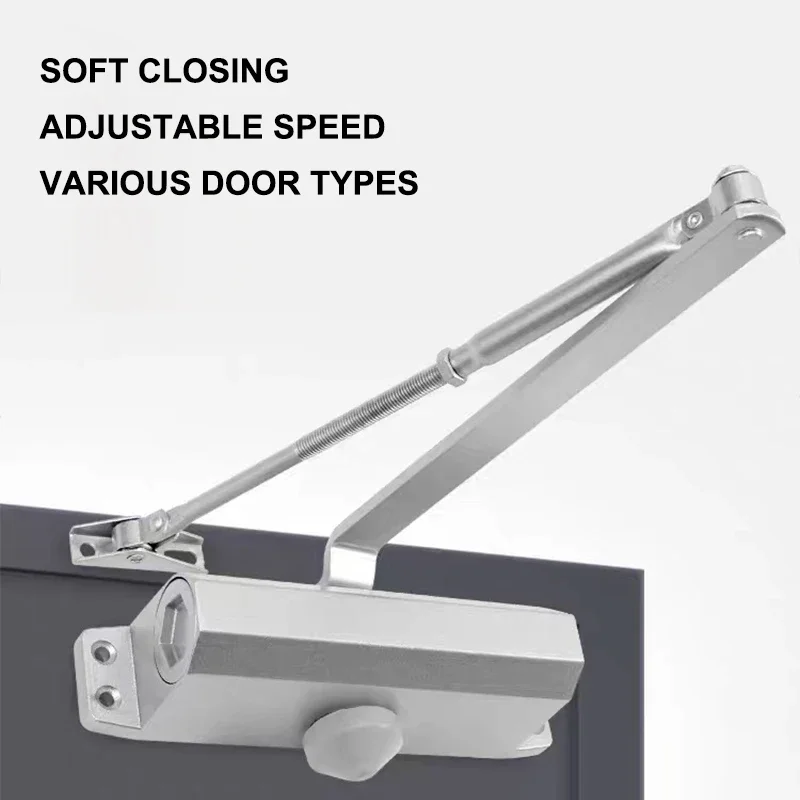 Automatic Door Closer Security System 25KG To 85KG Adjustable Speed Door Closing Equipment Mute Soft Closing Door Hardware