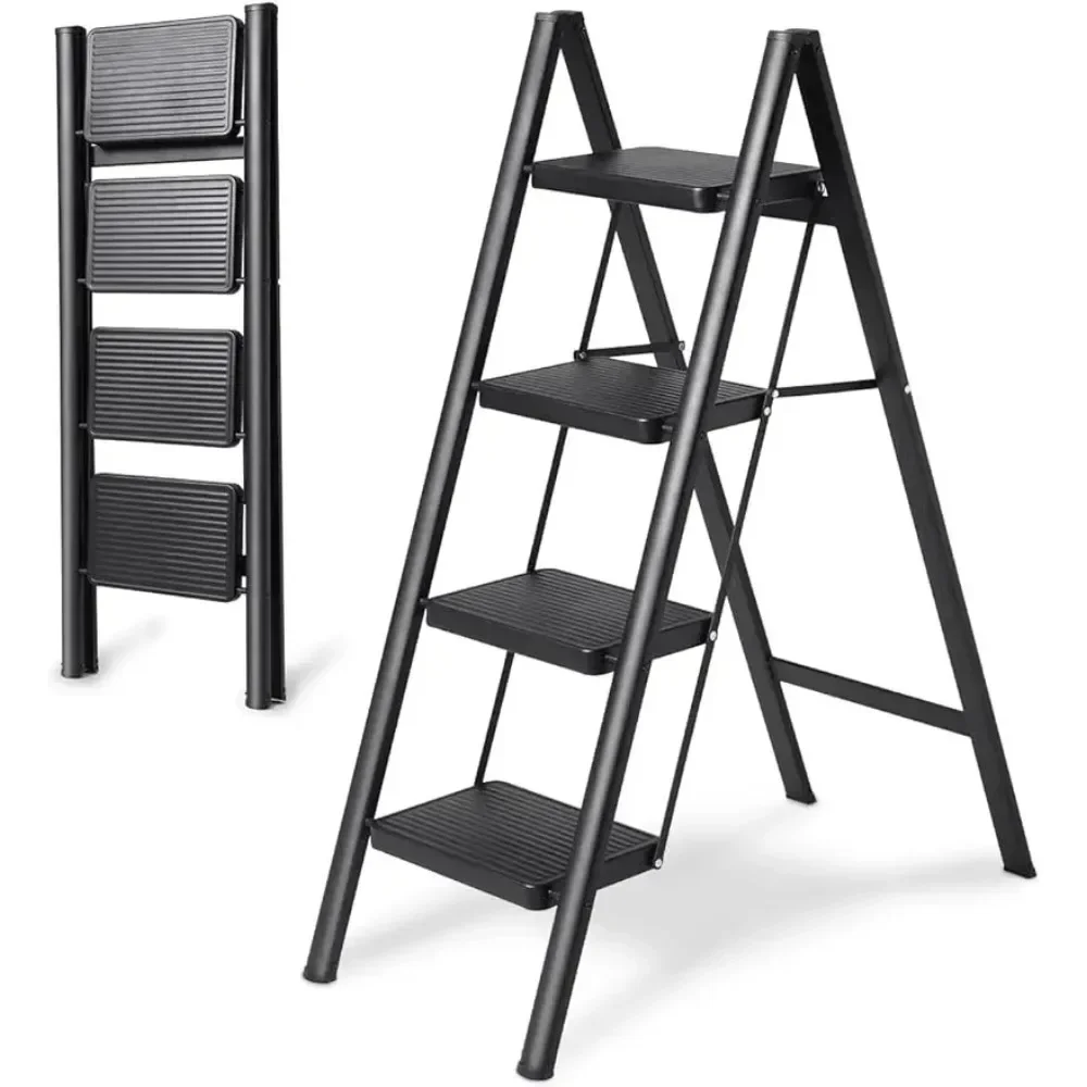 

4 Step Ladder Folding Step Stool, Load Step Ladders for Home, Tall Kitchen/Closet Stepladder for Adults Lightweight Ladder