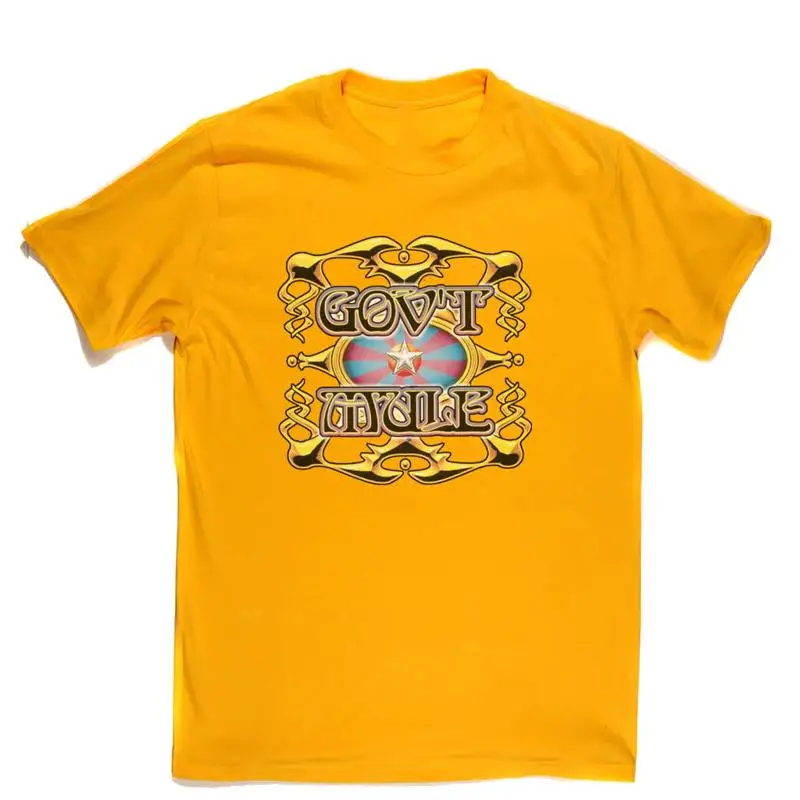 

Распродажа Vtg Gov'T Mule Band для фанатов, тяжелая хлопковая желтая футболка в полный размер