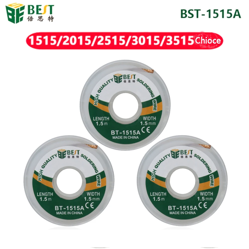 

Solder Wick Remover 1.5M Desoldering Wick Braid BGA Soldering Wicks Phone Welding Repair Tools Width 1.5/2.0/2.5/3.0/3.5mm