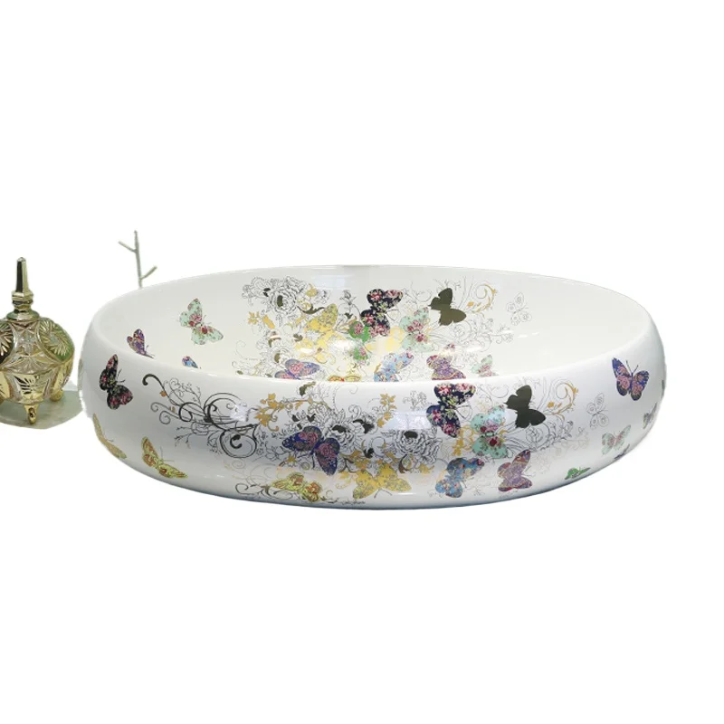 

TT Раковина на платформе Квадратная керамическая раковина Бытовая раковина для ванной комнаты в европейском стиле