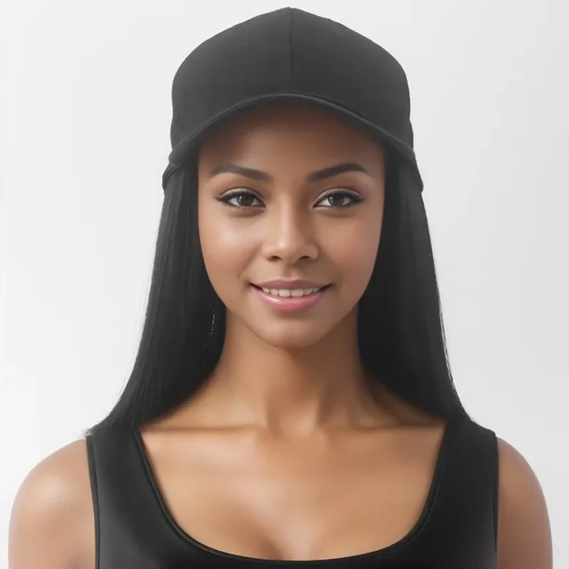 レディースショートストレートヘアフード付きパーティーヘッドウェア鎖骨ヘアボブヘアカットウィッグカバー女性デイリー服に合わせた一体型ウィッグキャップ