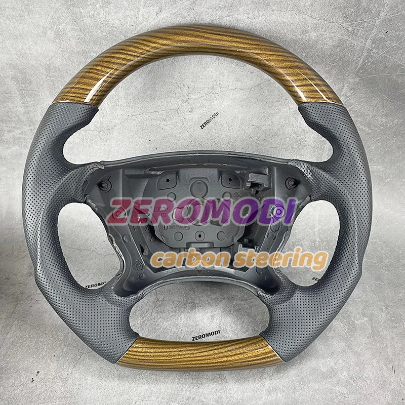 For Mercedes-Benz W219 W211 W230 W463 G 203 219 463 500 CLK CL (No Paddle Shifters Holes) Wood Car Steering Wheel