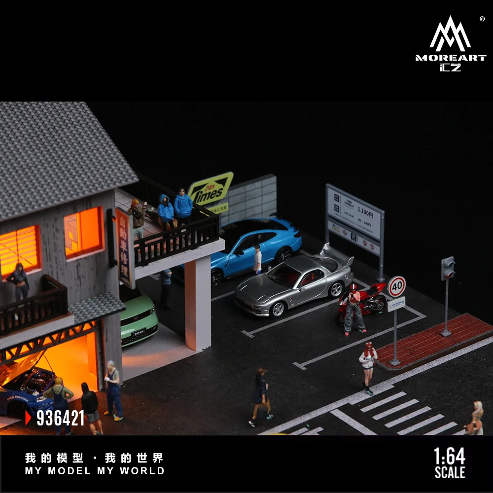 TimeMicro&MoreArt 1: 64 Japanese Auto Repair Shop Assembly Display Scene image 9