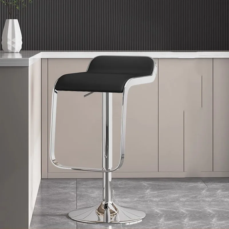 Elegante Nordic Swivel ajustável Bar cadeiras, confortável mobiliário moderno, prata, branco, alta qualidade