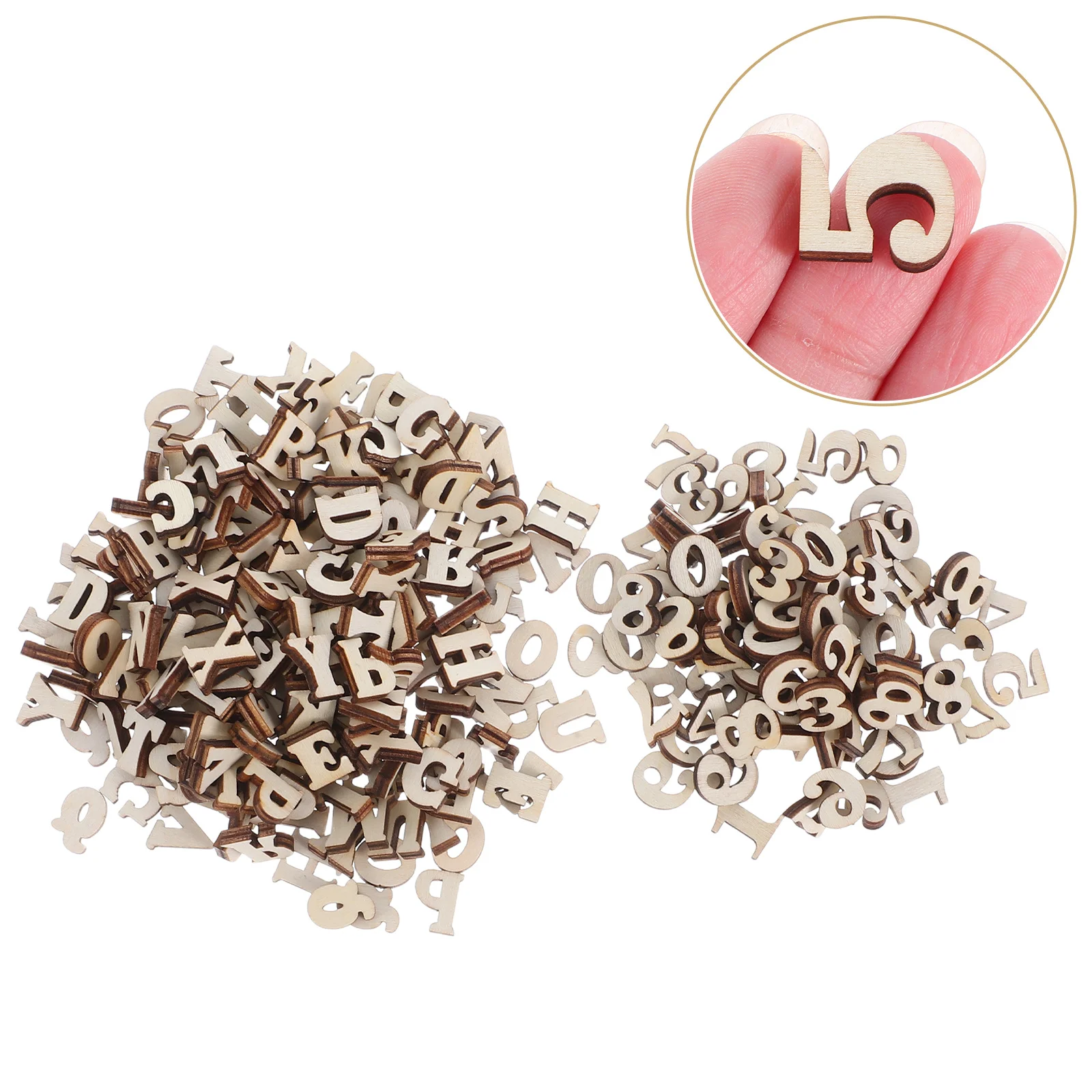 

308Pcs Unfinished Wood Letters Numbers Smooth Cutouts for DIY Painting Graffiti Home Decor Classroom Craft Projects