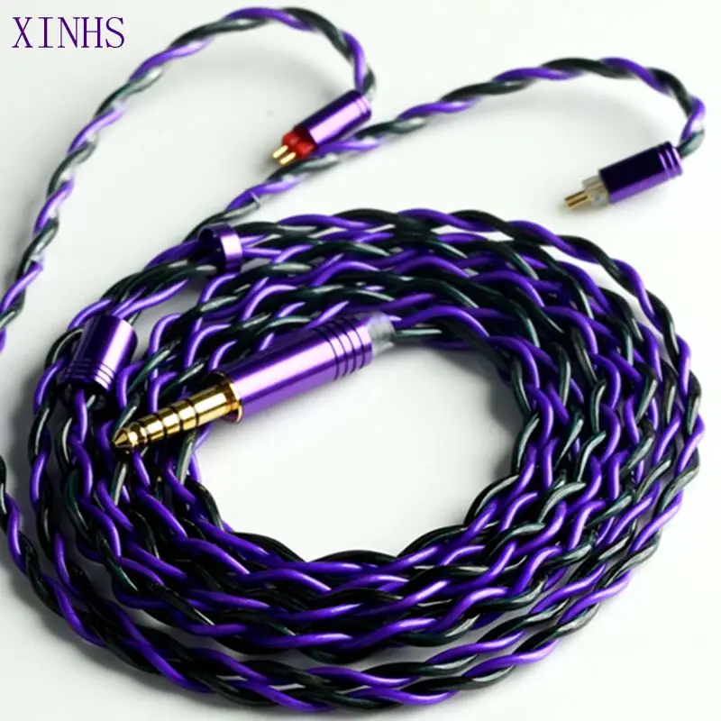 

XINHS Flagship Series P02 4-core palladium silver plated headphone upgrade line HIFI headphone upgrade line