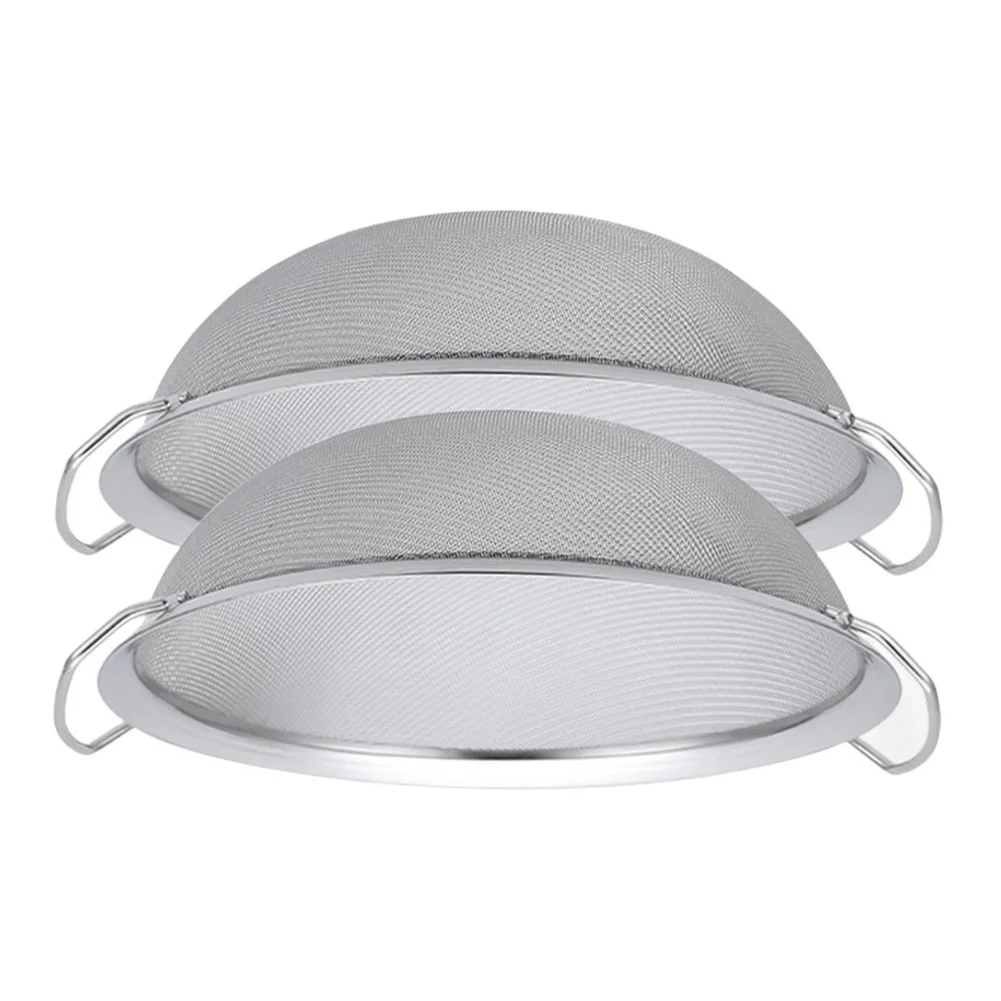 Stainless Steel Mesh Strainer with Dual Handles 39x34x13cm Designed for Filtering Oil Separation and Repeated Cleaning
