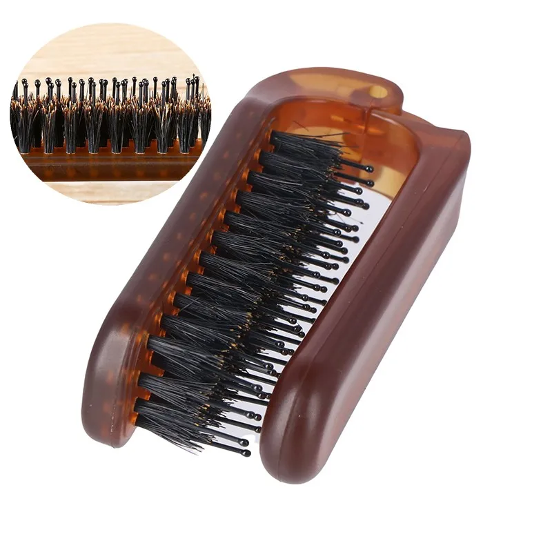 

1 шт., щетка для волос с щетиной, янтарная складная портативная расческа, карманный складной дорожный массажер, инструмент для укладки, салон для мужчин и женщин