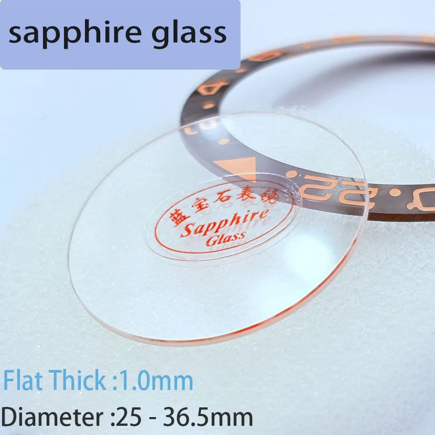 Product Name Sapphire Flat 1.0 Glass Specification and Model 25mm-36.5mm (Other Sizes Can Be Found in Another Link) Product Un