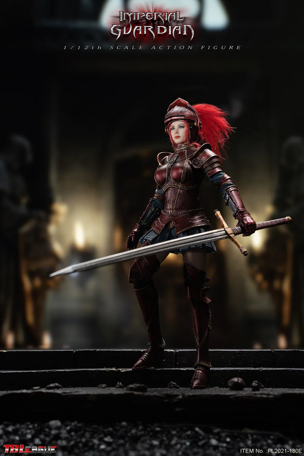 

TBLeague PL2021-180E Phicen Seamless Female Body Imperial Guardian Knight Red 1/12 ACTION FIGURE